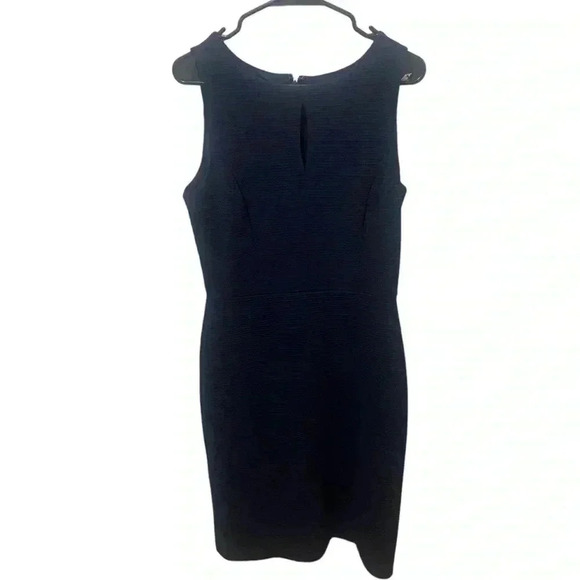 New White House Black Market Navy Blue Sheath Dress Size 6 - Picture 1 of 5